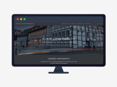 Website für Ferienwohnungen